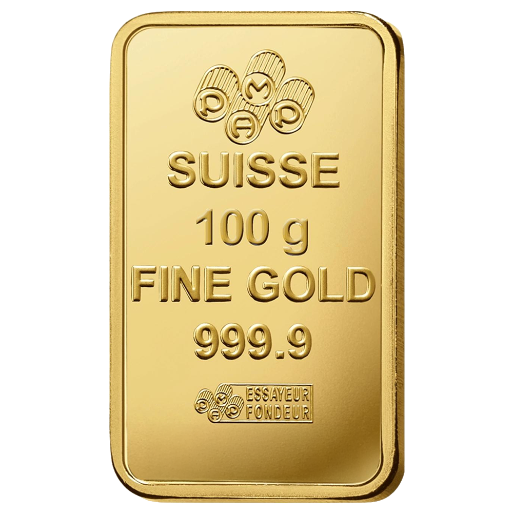 100g Gold PAMP Fortuna Bar