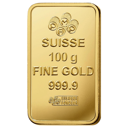 100g Gold PAMP Fortuna Bar