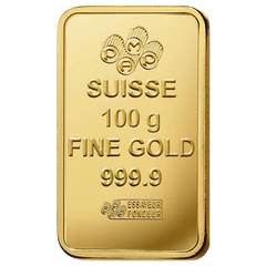 100g Gold PAMP Fortuna Bar